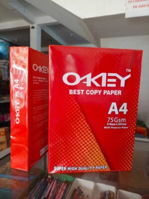 Kertas HVS A4 75 gsm (1 Rim = 500 Lembar) OKEY by Kiky