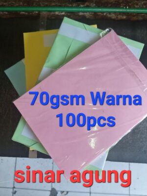 Kertas HVS Warna 70gsm (A4, F4, A5) - 100/200 Lembar | Setara SIDU